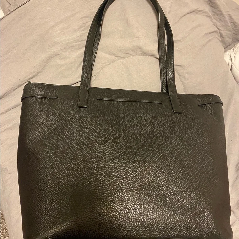 Black Kate Spade leather Hayes medium Tote Bag tassel purse